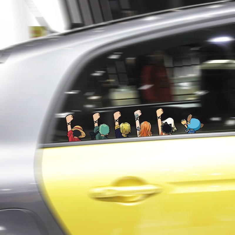 Một Mảnh! ⚡ Sticker Phản Quang Chống Thấm Nước Hình Luffy Chopper Trang Trí Xe Hơi Xe Máy
