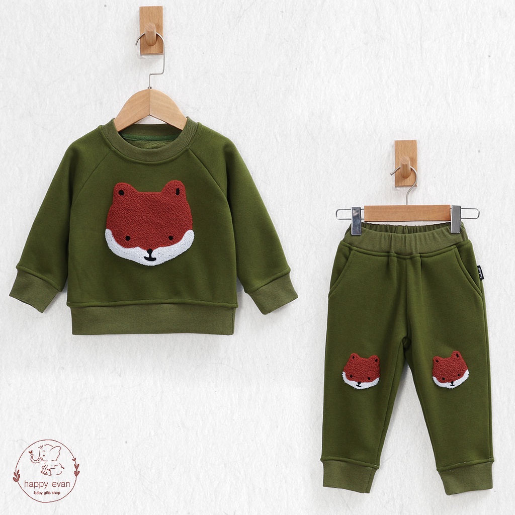 🅷.🄴🅅🄰🄽 [Auth Tiny People] Set đồ ủ ấm cao cấp cho bé trai bé gái, đắp thú ngộ nghĩnh, lót lông cừu mềm mại ấm áp.