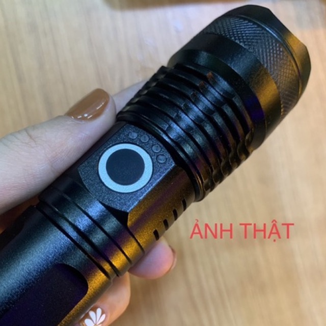 Đèn Pin Siêu Sáng XHP50 Chống Nước Zoom Xa Gần