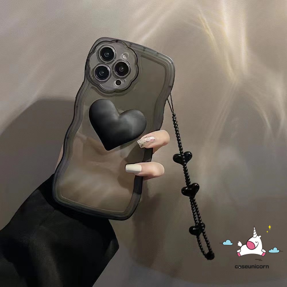 Ốp Điện Thoại TPU Mềm Chống Sốc In Hình Trái Tim 3D Cho IPhone 11 12 13 14 Pro MAX 14 6 6s 7 8 Plus XR X XS MAX