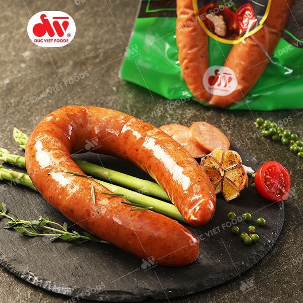 Xúc Xích kielbasa hong khói thượng hạng Đức Việt gói 200gr | chuẩn vị Đức | hàng trực tiếp nhà máy Date luôn mới