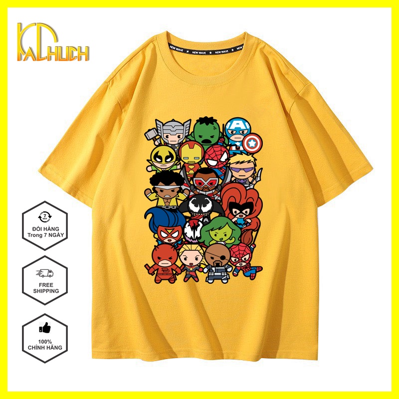 ÁO THUN NAM NỮ UNISEX TAY LỠ FORM RỘNG IN CÁC SIÊU ANH HÙNG