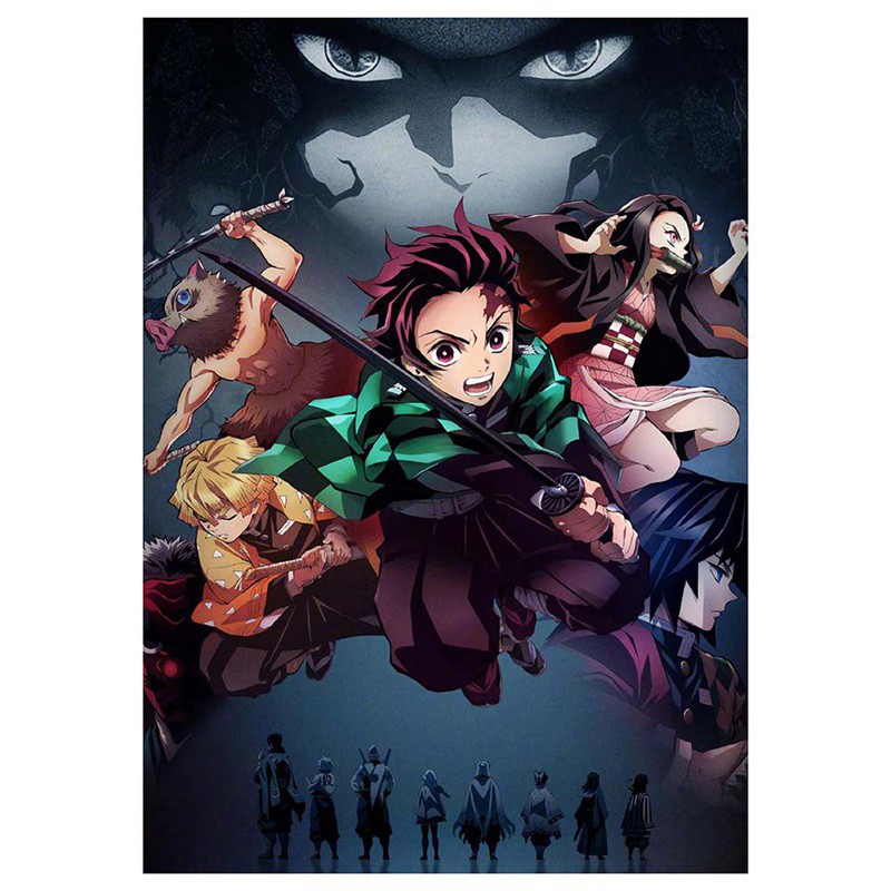 Tranh treo poster hoạt hình anime Nhật Bản presto demon slayer