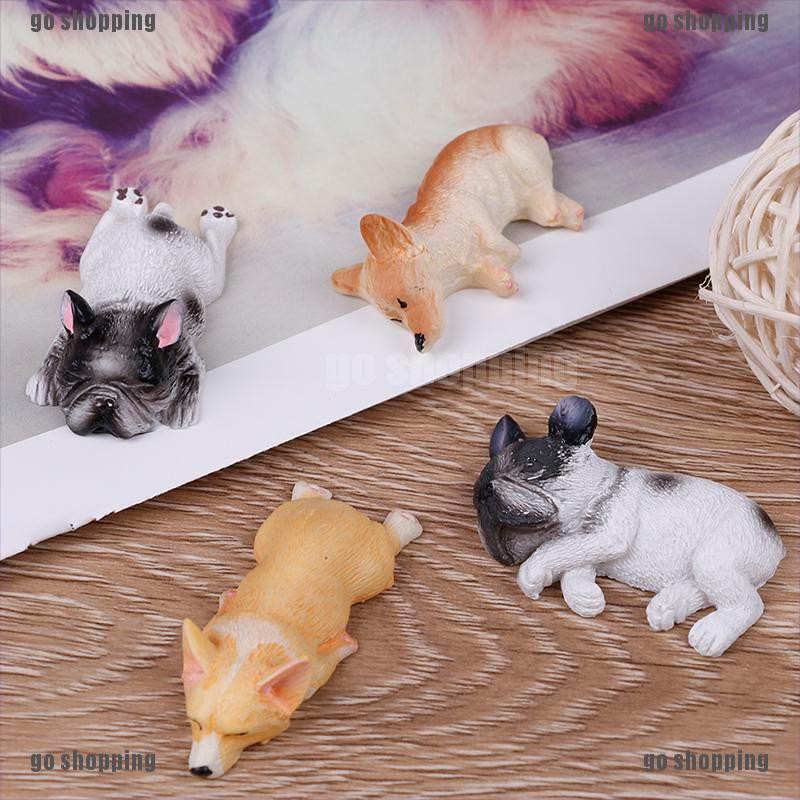 {go shopping}2pcs french bulldog sleepy dog kids toy action figure model toy landscape decor