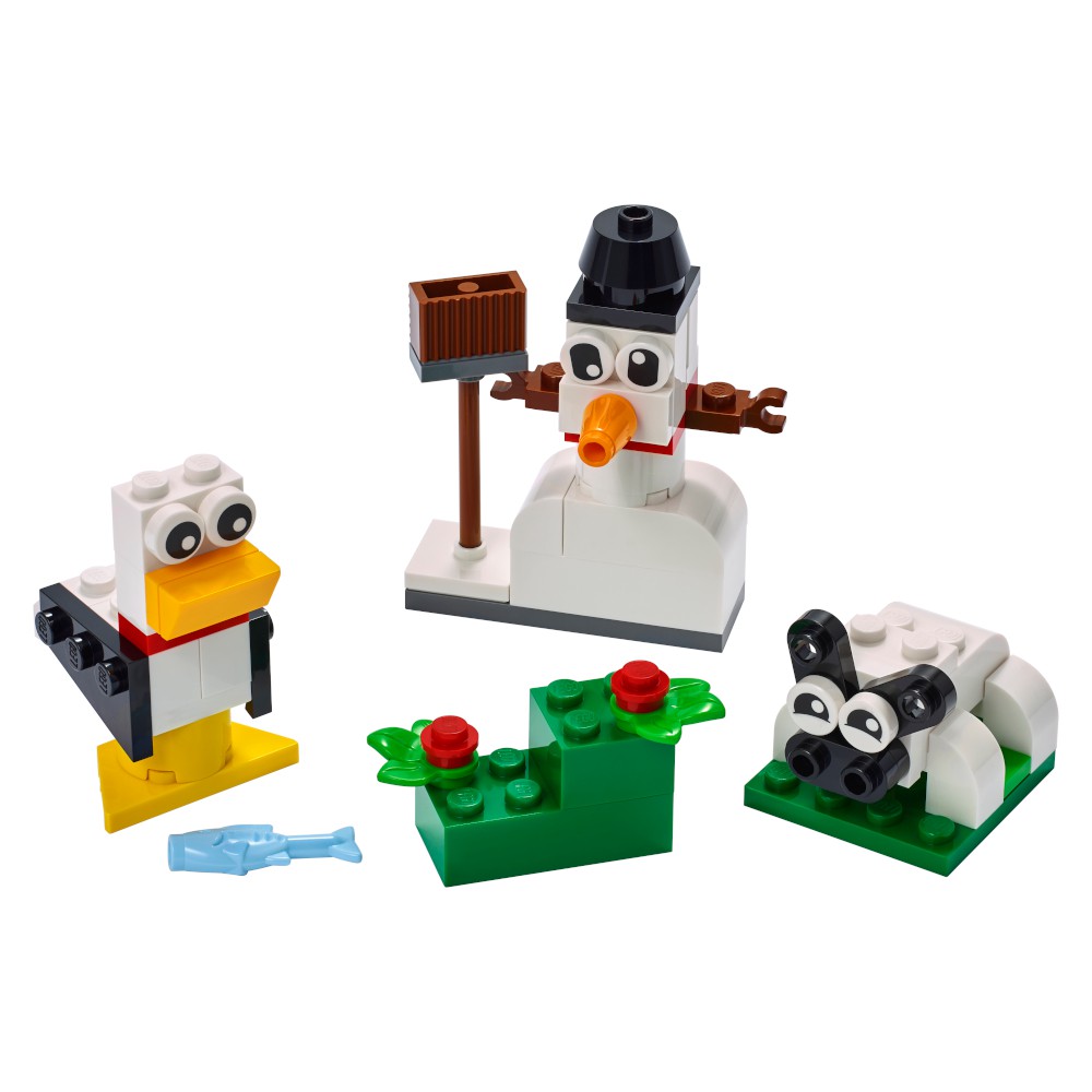 LEGO CLASSIC 11012 Hộp Lắp Ráp Sáng Tạo Màu Trắng ( 60 Chi tiết) Đồ chơi lắp ráp sáng tạo