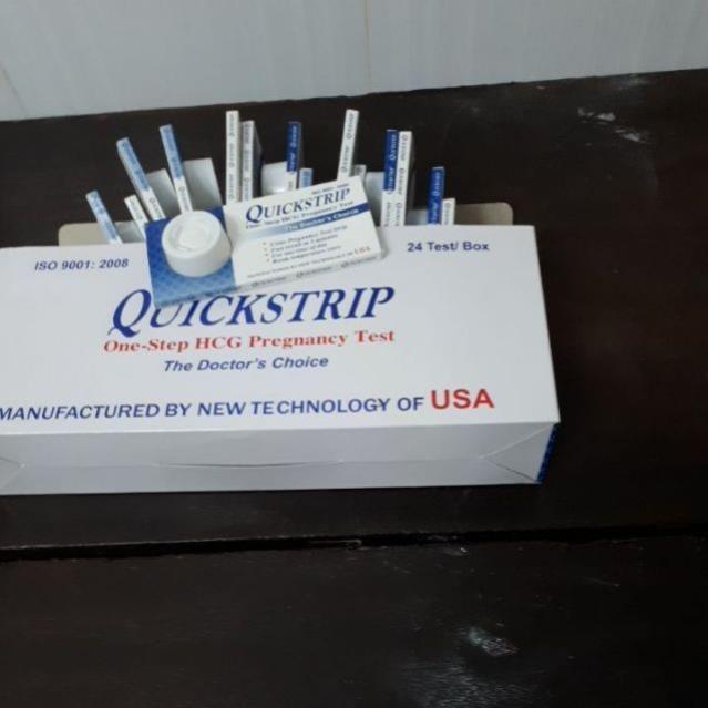 (Che tên hàng) Que thử thai Quickstrip cho kết quả nhanh, chính xác