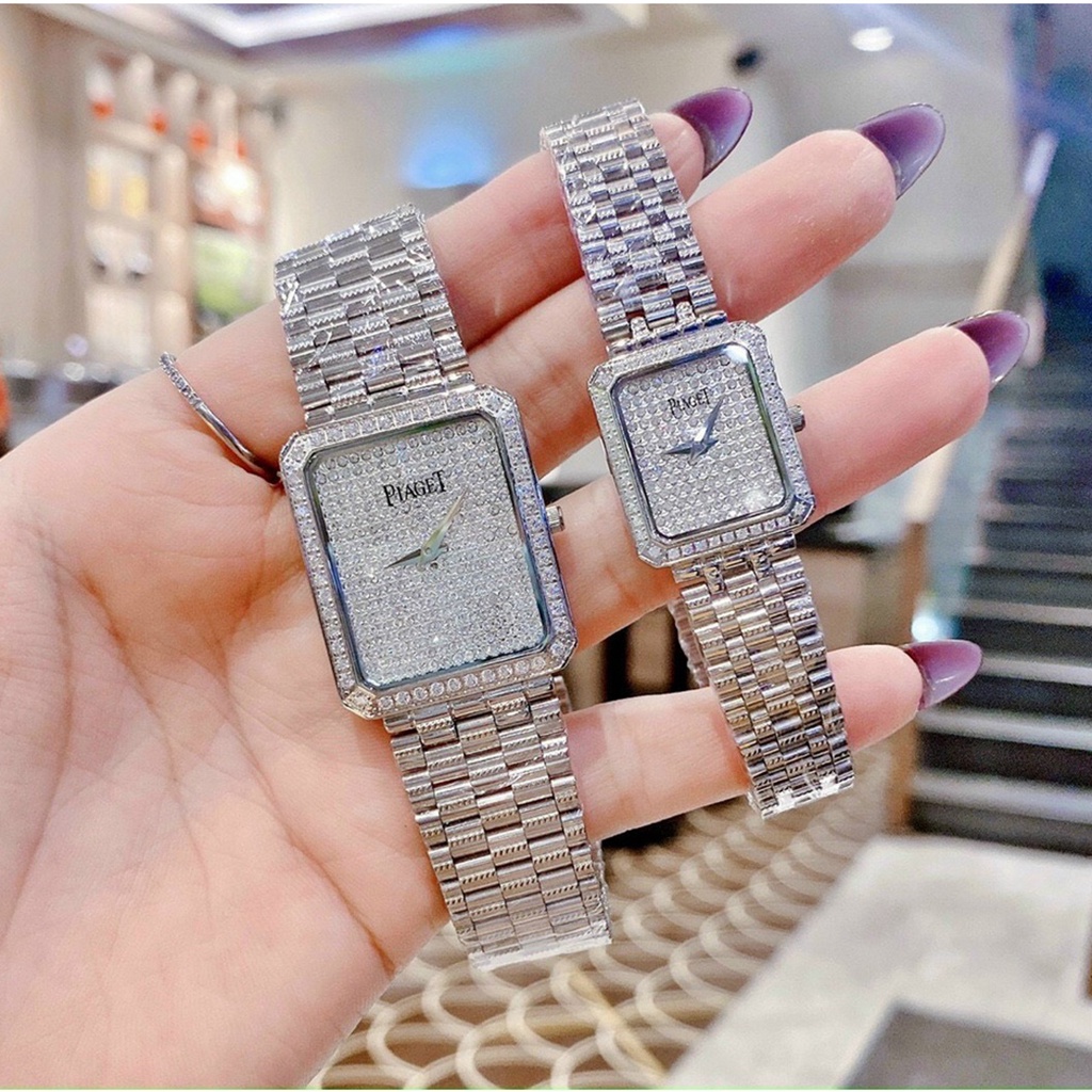 Đồng Hồ Nam Nữ Piaget mặt full đá máy nhật sang trọng đẳng cấp full box