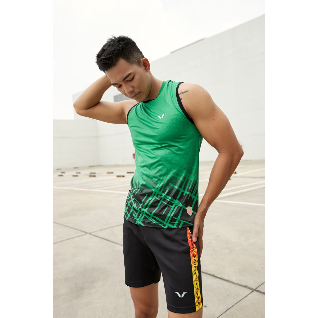 qvn04-Quần đùi nam chất thun 4 chiều co giãn, in chuyển &quot;Badminton'' không bao giờ lỗi mốt, HÀNG CÔNG TY