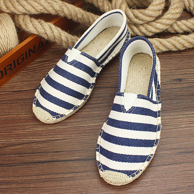 Giày Lười Vải Canvas Phối Cói Thời Trang Mùa Hè Cho Nam Và Nữ
