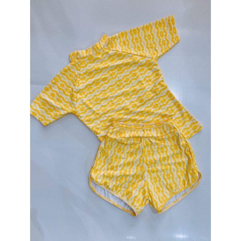 Đồ bơi nữ, bộ bơi quần đùi + áo tay ngăn nhiều màu - Set bơi, đồ đi biển