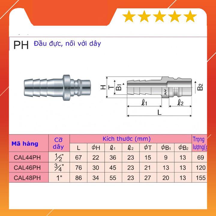 KHỚP NỐI NHANH 1/4" 22PH - ĐẦU ĐỰC, ĐUÔI CHUỘT