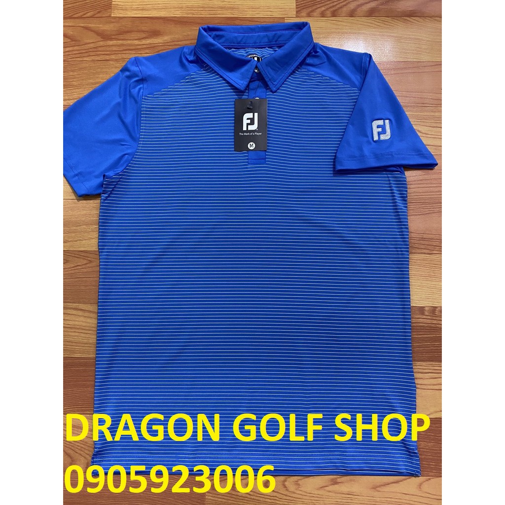 Áo Golf FJ  Kẻ ngang Đen / Xanh - Đủ size