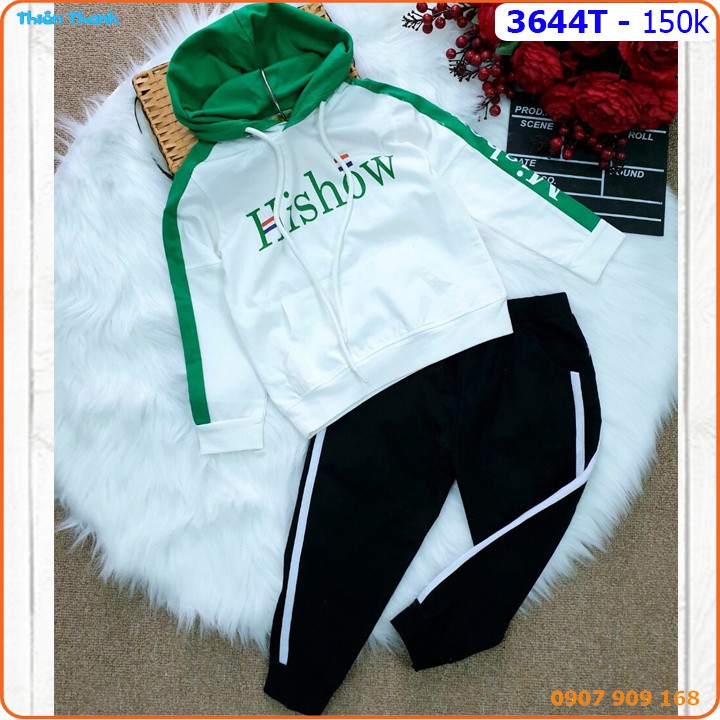Bộ bé trai phong cách thể thao có nón trùm đầu _ 3644