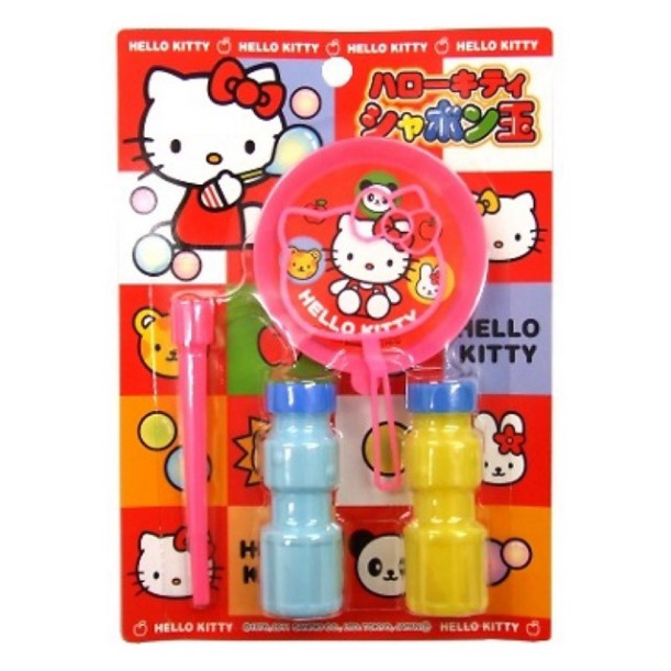 Bộ thổi bong bóng xà phòng gấu Pooh &amp; Kitty Nhật Bản