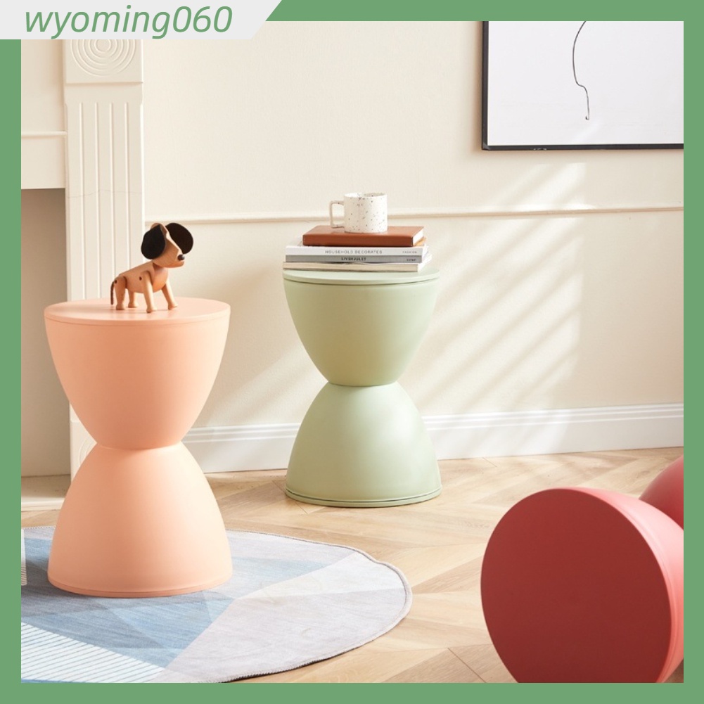 Wyoming060 Đồng hồ cát Định hình Ghế đẩu Nhựa Hiện đại Đơn giản Phong cách Bắc Âu tròn gia đình cho phòng tắm phù hợp với