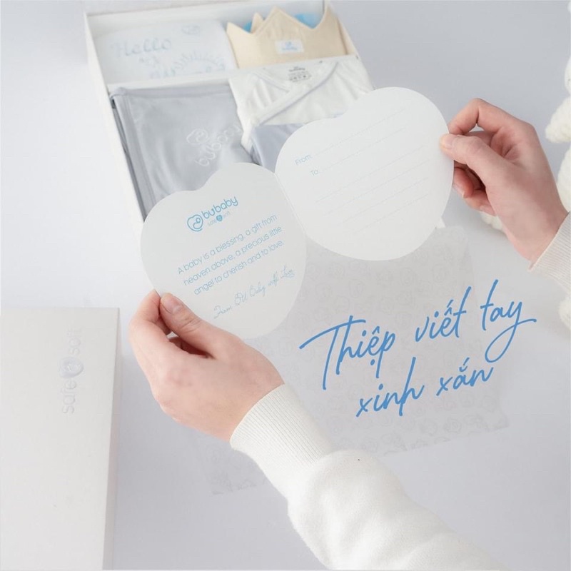 Set quà tặng sơ sinh cao cấp Bubaby Hello word