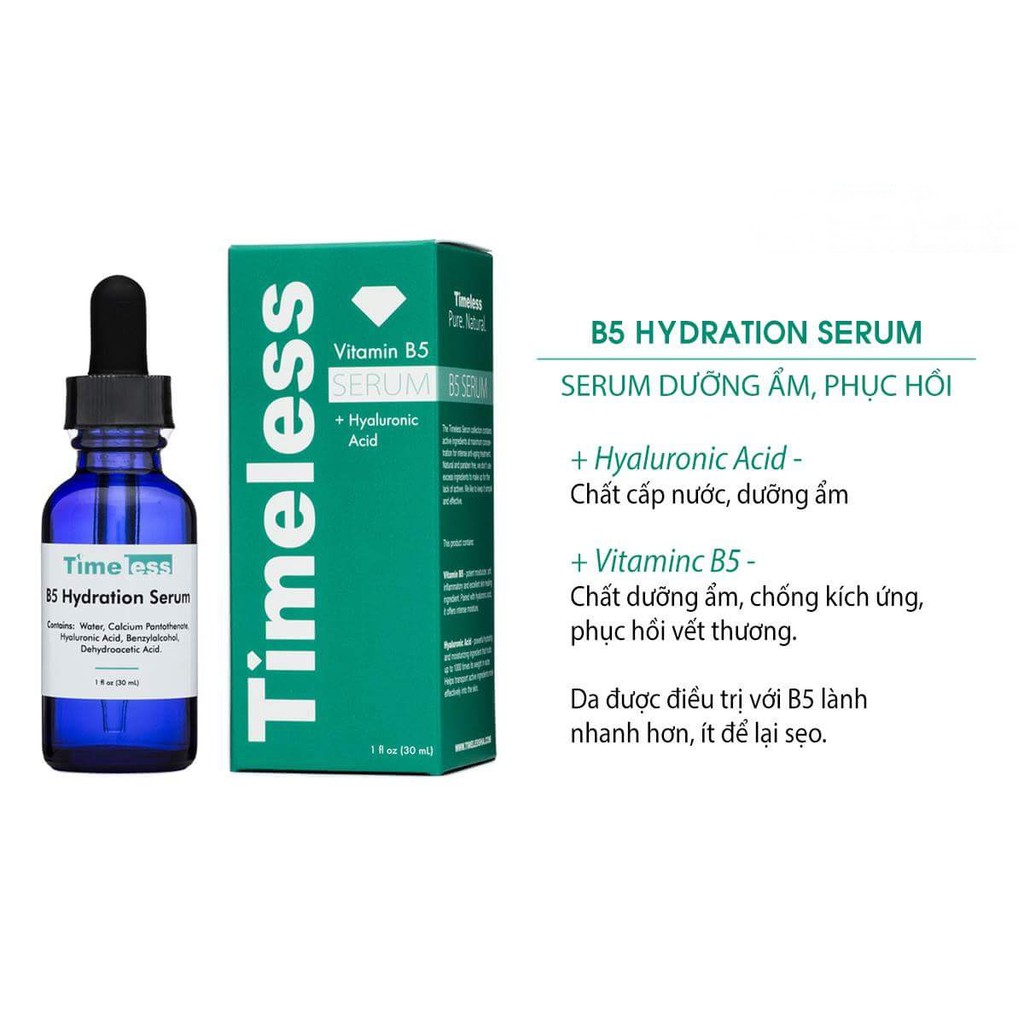 Timeless Serum B5 Hydration dưỡng ẩm và phục hồi da