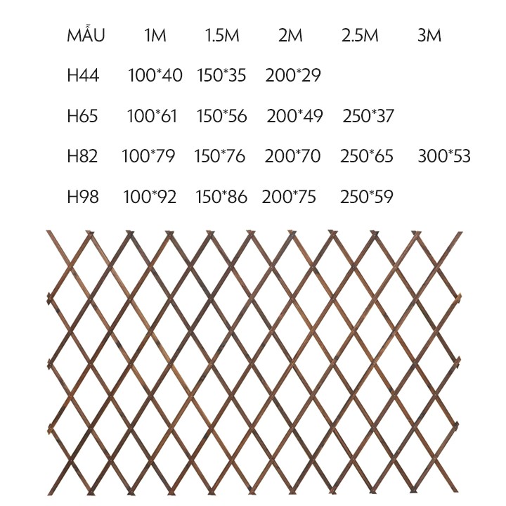 Giàn hoa co giãn đa năng- Giàn leo cho cây- Hàng rào trang trí không thấm nước, chịu đc nắng mưa (KT 40/92cm*100cm)