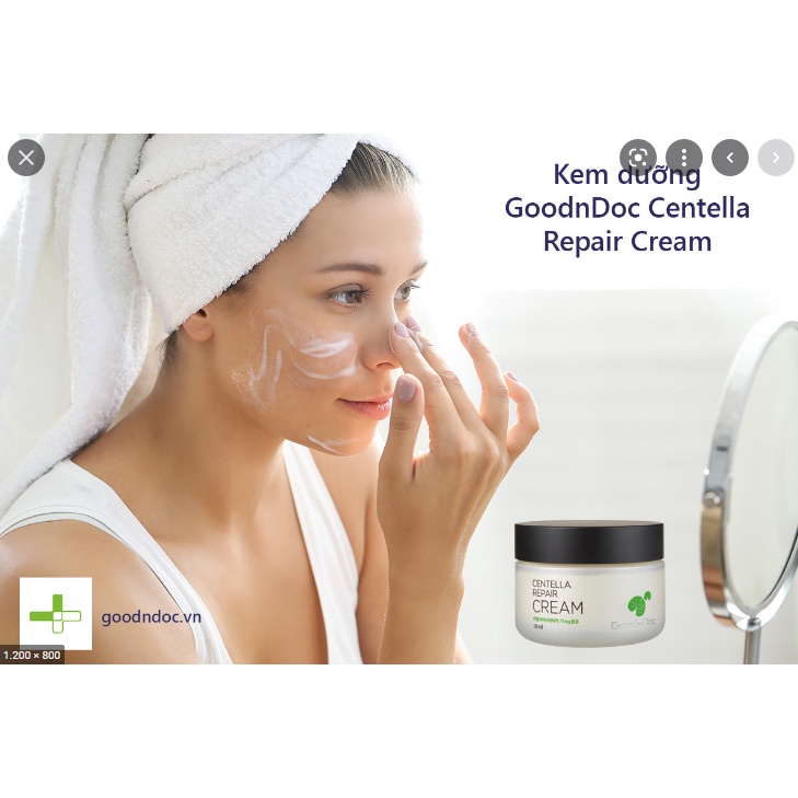 Kem Rau Má Goodndoc Centella Repair Cream 50ml - Kem Dưỡng Ẩm Da rau má goodndoc Centella Repair Cream Chính Hãng