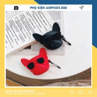 [Ảnh Thật - Tặng Kèm Móc Treo] 🌟Case Airpods Pro 🌟Vỏ Bọc Airpod Pro Chó Bull Bằng Silicon Dẻo