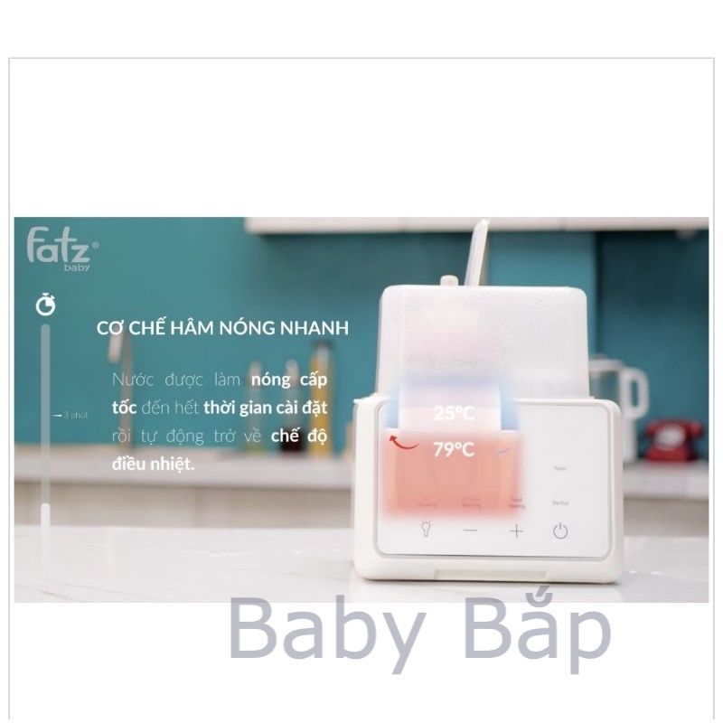 Máy hâm sữa tiệt trùng điện tử Duo 3 PLUS + Fatz baby FB3094TK