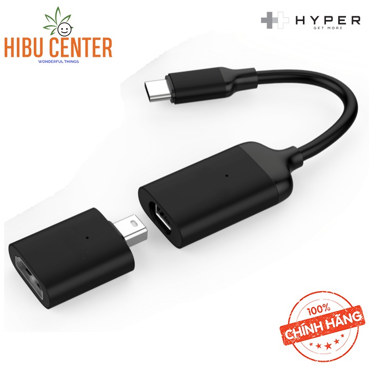 [Cho Macbook] Cổng chuyển HyperDrive USB-C to 4K60Hz HDMI &amp; Mini DisplayPort (Black) M40C - Follow HIBUCENTER Giảm 5%