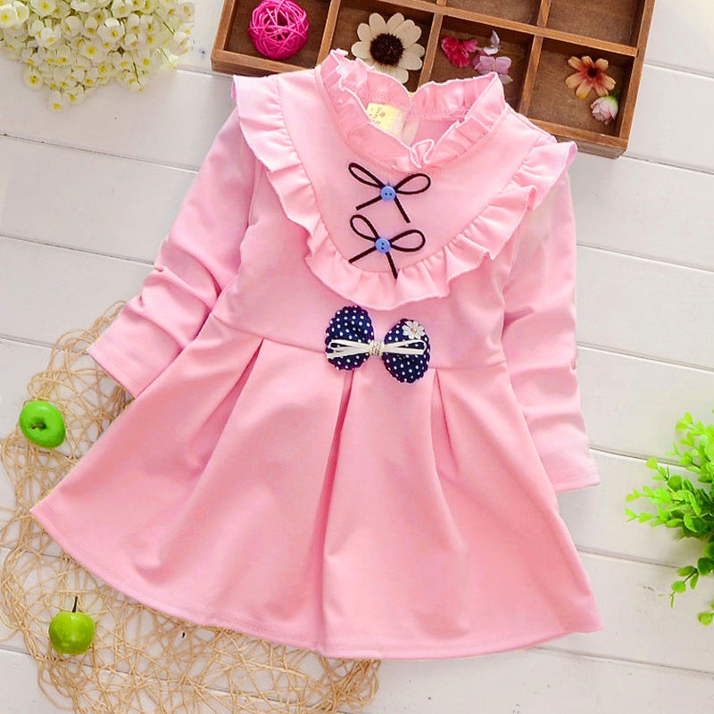 Đầm Công Chúa Tay Dài Mới Cho Bé Gái Từ 1-8 Tuổi