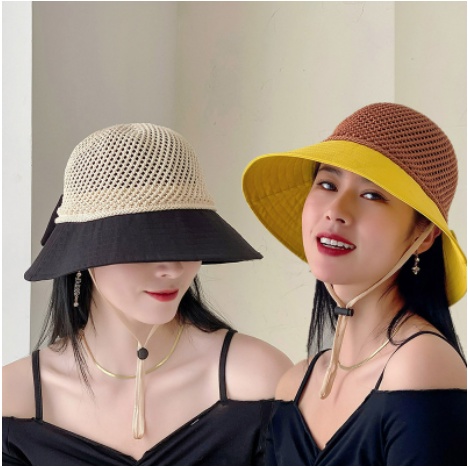 NÓN, MŨ CÓI ĐI BIỂN CÓ VÀNH ĐÍNH NƠ NHIỀU MÀU THỜI TRANG