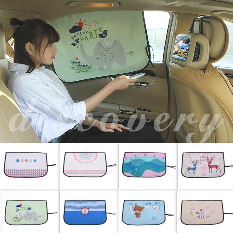 Cartoon Sun Shade Car Sun Shade Cute Pattern With Magnet Printing