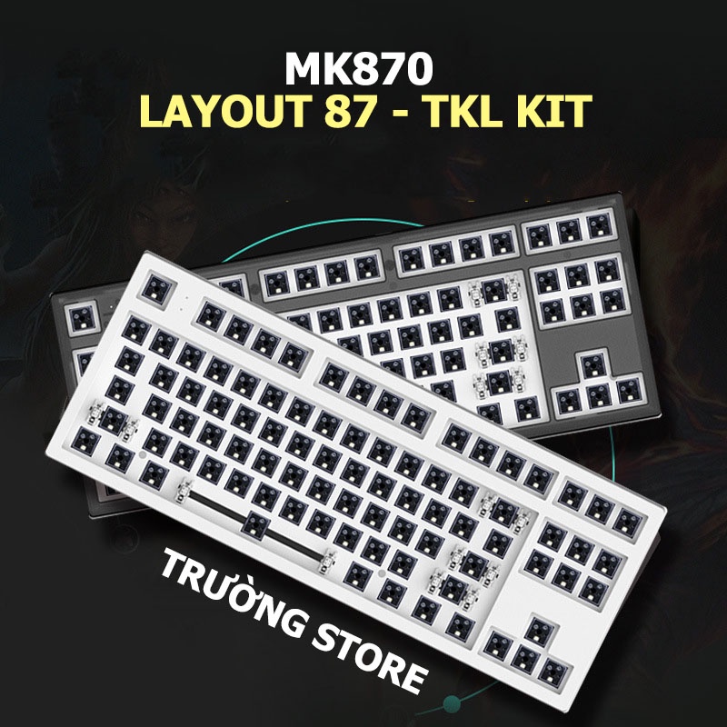 KIT Tenkeyless MK870 Led RGB - Hotswap mạch xuôi