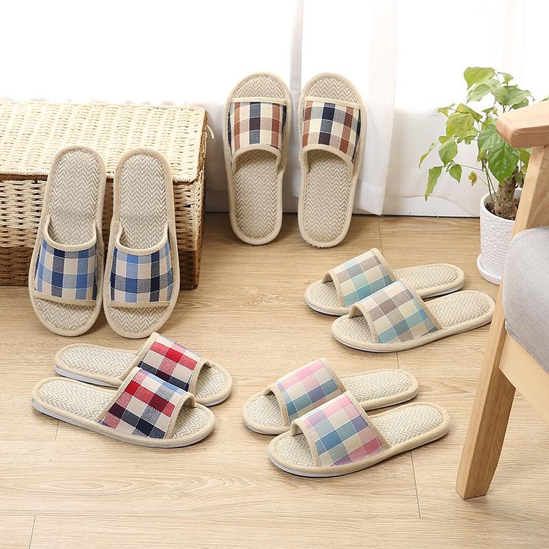 Dép vải đi trong nhà bền đẹp Kẻ Caro  ( hàng sẵn )