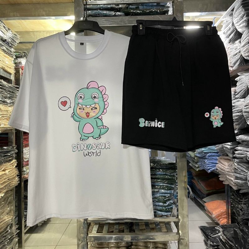 XPstore Set Bộ Khủng Long Nam Nữ Form rộng unisex (Ảnh thật)