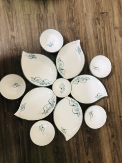 Bộ bát đĩa lá xoài