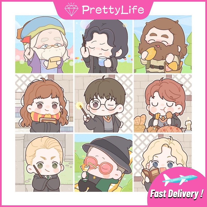 Bộ Tranh Đính Đá 5D Tự Làm 30x30cm/40x40cm/50x50cm Họa Tiết Harry Potter Độc Đáo Trang Trí Nhà Cửa