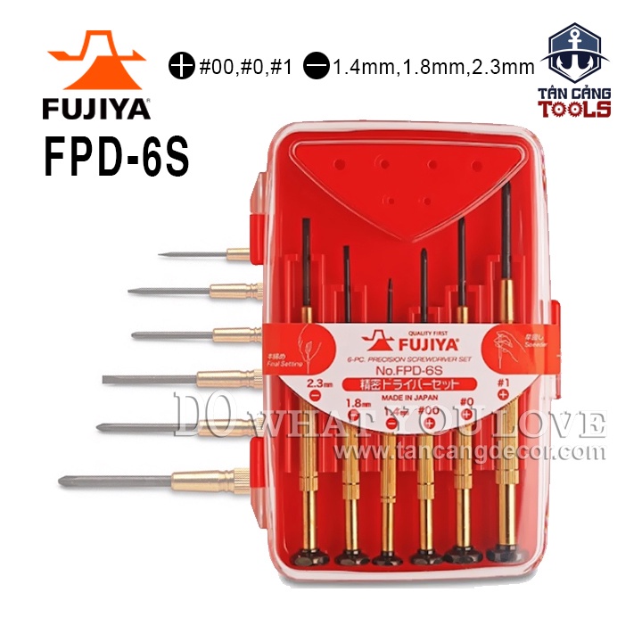 Bộ Tuốc Vít Chính Xác 6 Chi Tiết Fujiya FPD-6S