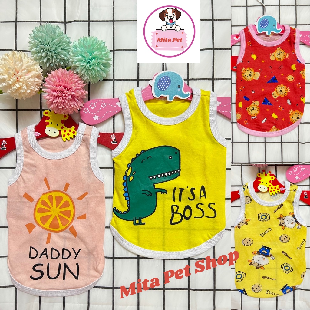 ÁO CHÓ MÈO 1KG - 20KG COTTON BA LỖ - VẢI MÁT, HÌNH ĐẸP