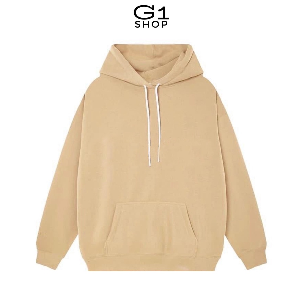 Áo khoác hoodie trơn G1SHOP Nữ vải nỉ co dãn, dày dặn mềm mịn form rộng - HD Trơn
