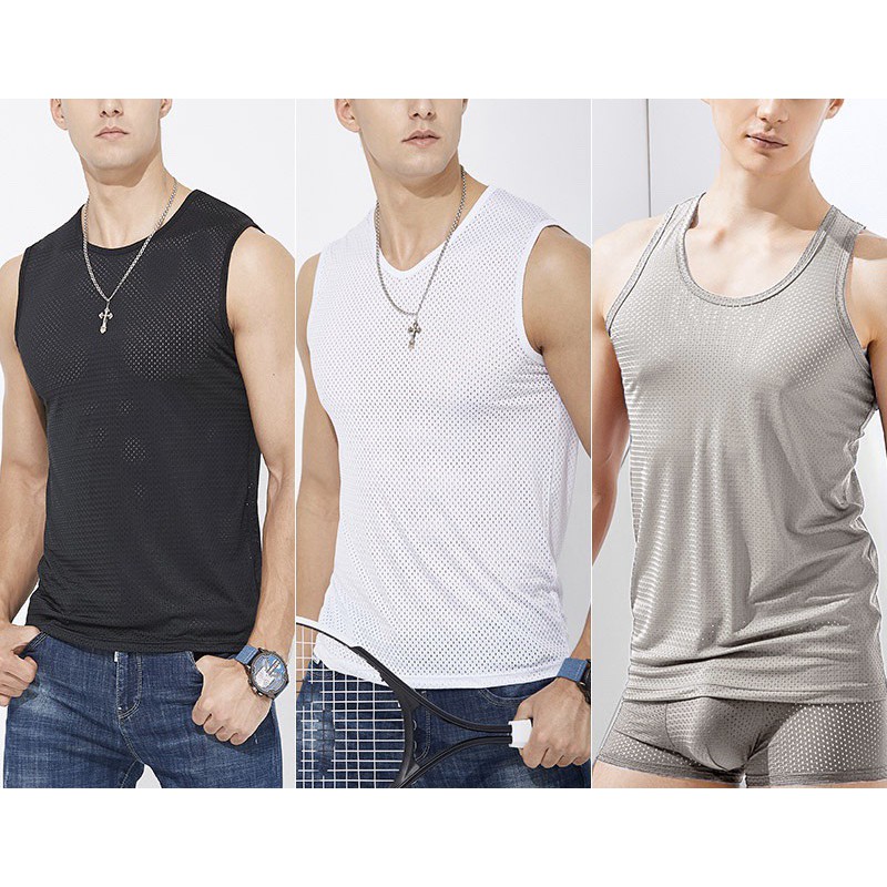 Áo Ba Lỗ Lưới Thoáng Khí Thể thao tập gym 88090 shop tiện ích 777