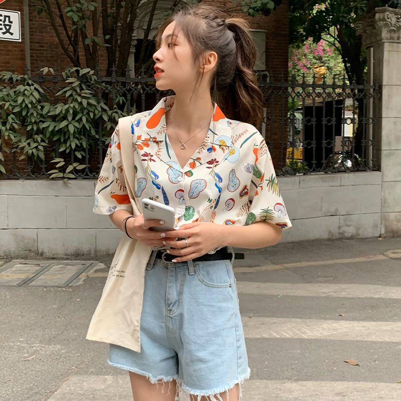 Áo Sơ Mi họa tiết dáng rộng cá tính, siêu đẹp