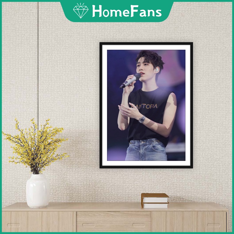 Bộ Tranh Đính Đá 5D Tự Làm 30x40cm/40x50cm Hình Thần Tượng Thái Lan Trang Trí Nhà Cửa