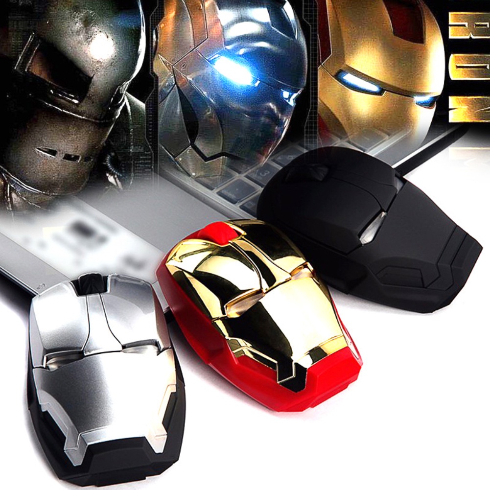 Chuột Iron Man Không Dây Cực Ngầu Chuột Quang Bấm Máy Tính Di Động Tiện Dụng 2.4G Bộ Thu Usb Cho Máy Vi Tính Máy Tính Xách Tay Mac Book