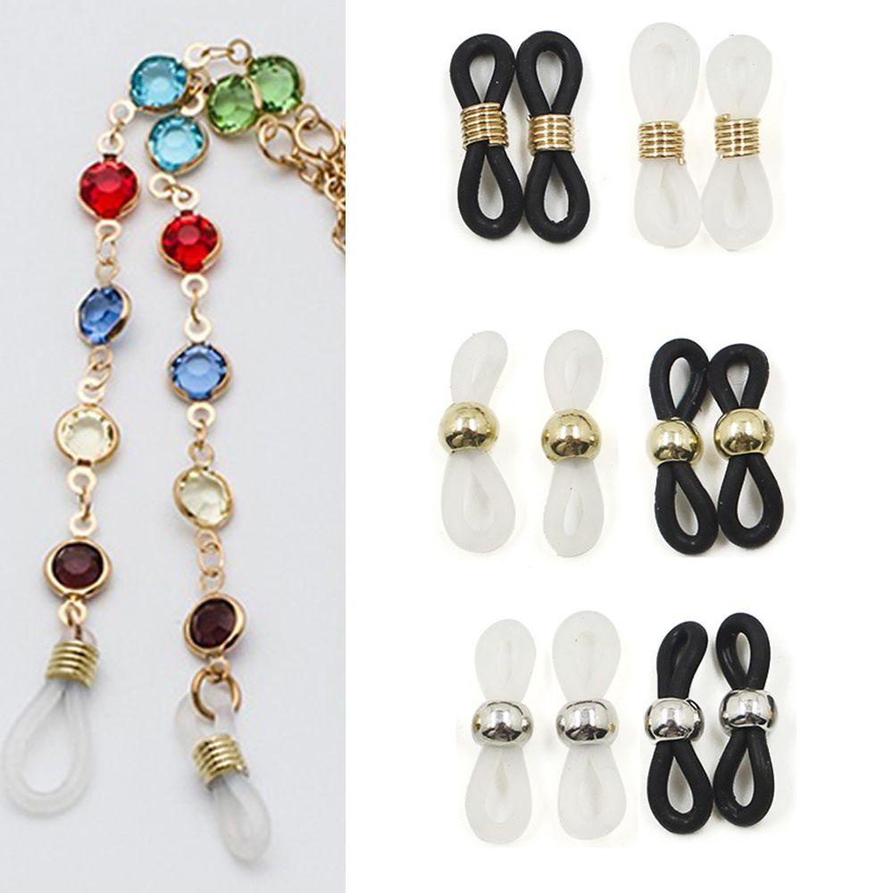 TWINKLE Glasses Strap Holder Both Ends 20Pcs Lanyard Holder Strap Eye Reading Rubber Glasses Buckle