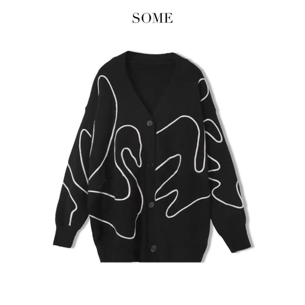 Cardigan Hoạ Tiết (Be/Đen) | BigBuy360 - bigbuy360.vn
