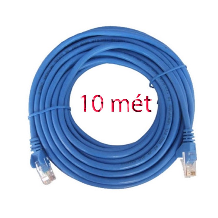 Dây cáp mạng Cat5 loại tốt bấm sẵn 2 đầu RJ45 dài 10Mét