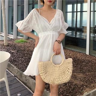 Đầm Nữ Cổ Chữ V Nhấn Eo Thời Trang Mùa Hè