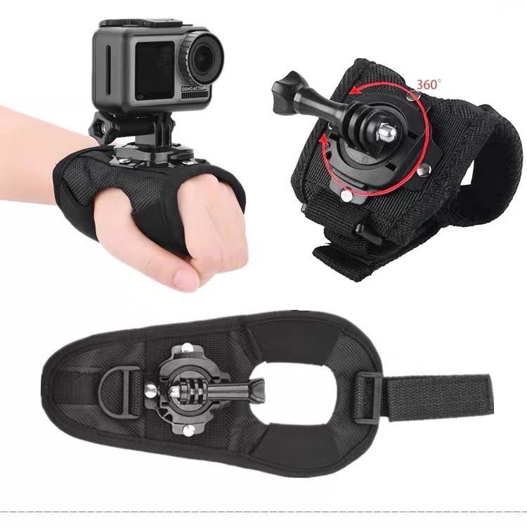 Đai đeo tay LAMMCOU 360 độ thích hợp cho Camera GoPro Hero 10 9 8/7/6/5/4/ cho phụ kiện GoPro