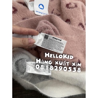 V256 - Váy len lông thỏ tim bé gái