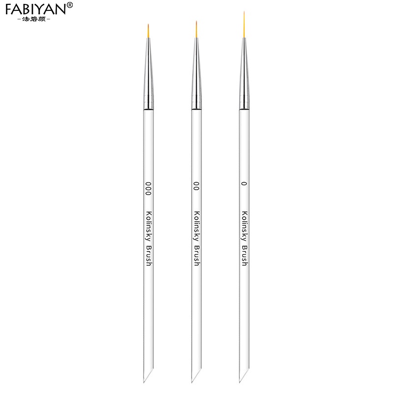 Bộ 3 cây cọ vẽ móng trang điểm móng tay Fabiyan bằng acrylic chuyên dụng