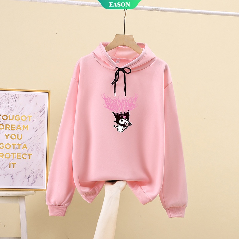 Áo Khoác Hoodie Dáng Rộng In Hình Nhân Vật Kuromi Thời Trang Xuân Thu Dành Cho Nữ 2022