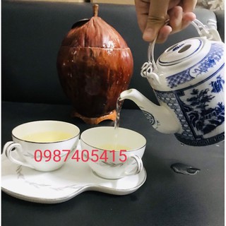 bình đựng ấm trà trái dừa